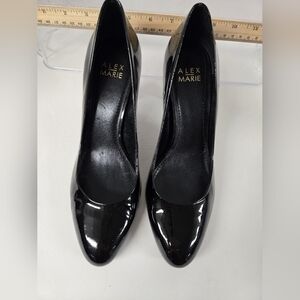 Alex Marie Black Patent Heels Sz 8